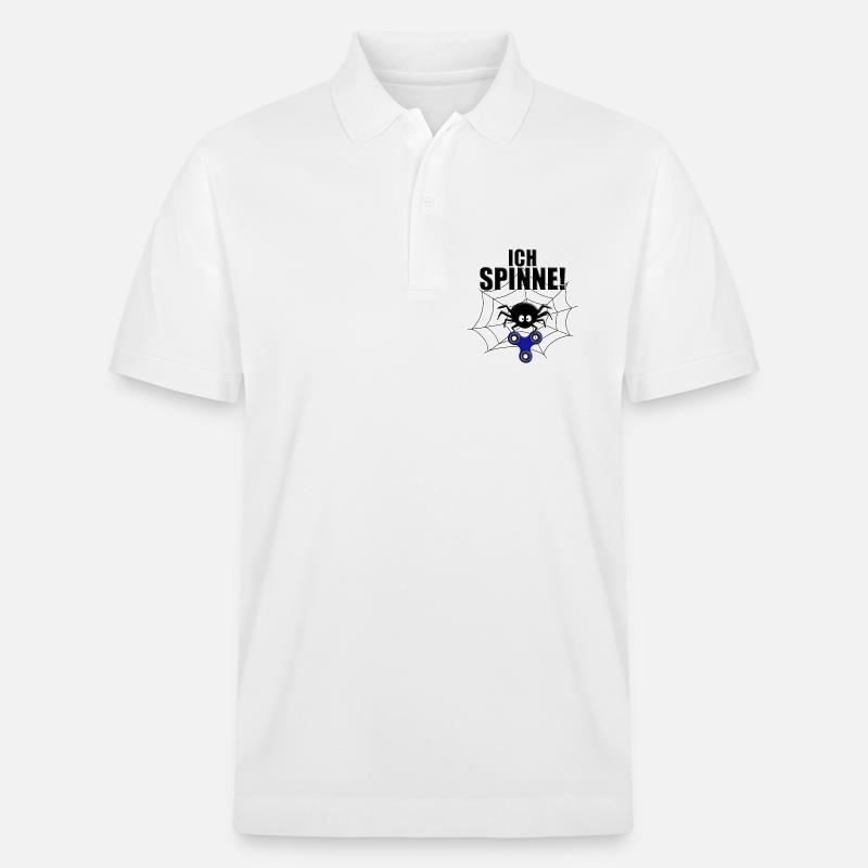 SPINNE - SPINNER - FIDGET TOY - KINDERSPIELZEUG - Stanley/Stella Unisex Bio-Poloshirt PREPSTER - Weiß