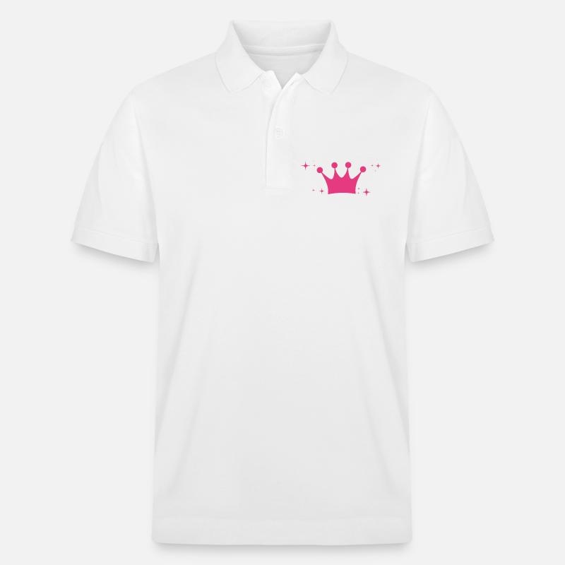 Krone - Geschenkidee - Sterne - Stanley/Stella Unisex Bio-Poloshirt PREPSTER - Weiß