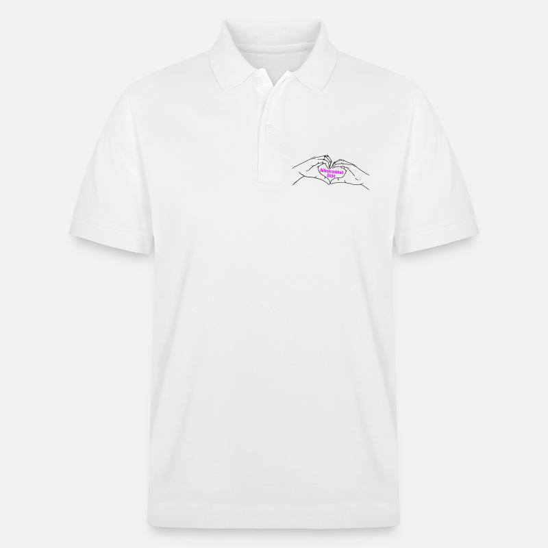 Herz Symbol Gicht - Stanley/Stella Unisex Bio-Poloshirt PREPSTER - Weiß