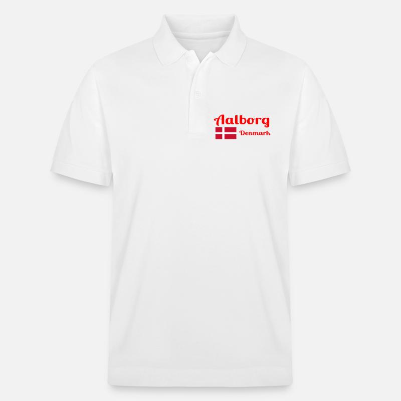 Aalborg, Danemark - Imprimés élégants - Polo PREPSTER bio Stanley/Stella Unisexe - blanc
