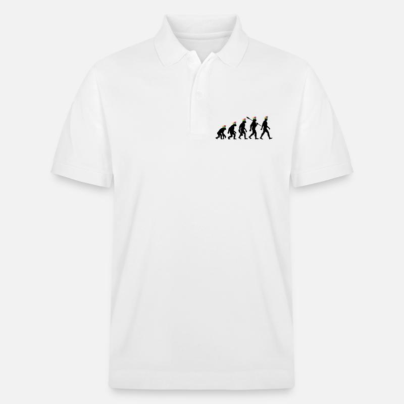 Homo Karnevalis | Evolution der Narren, Fastnacht - Stanley/Stella Unisex Bio-Poloshirt PREPSTER - Weiß