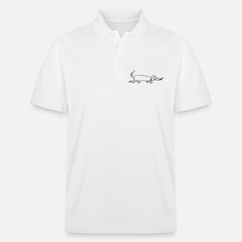 drôle teckel, teckel, chien, teckel - Polo PREPSTER bio Stanley/Stella Unisexe - blanc