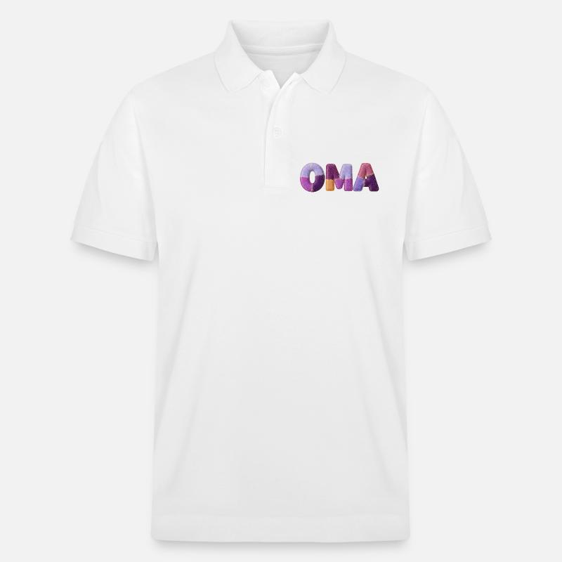 Oma Patchwork Buchstaben Top Trend - Stanley/Stella Unisex Bio-Poloshirt PREPSTER - Weiß