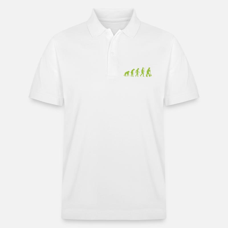 Evolution - vom Urmensch zum Gartenfreund - Stanley/Stella Unisex Bio-Poloshirt PREPSTER - Weiß