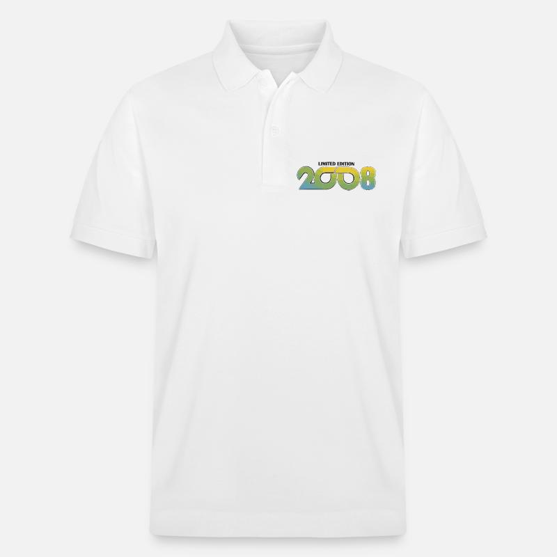 Limitierte Edition 2008 Retro  - Stanley/Stella Unisex Bio-Poloshirt PREPSTER - Weiß