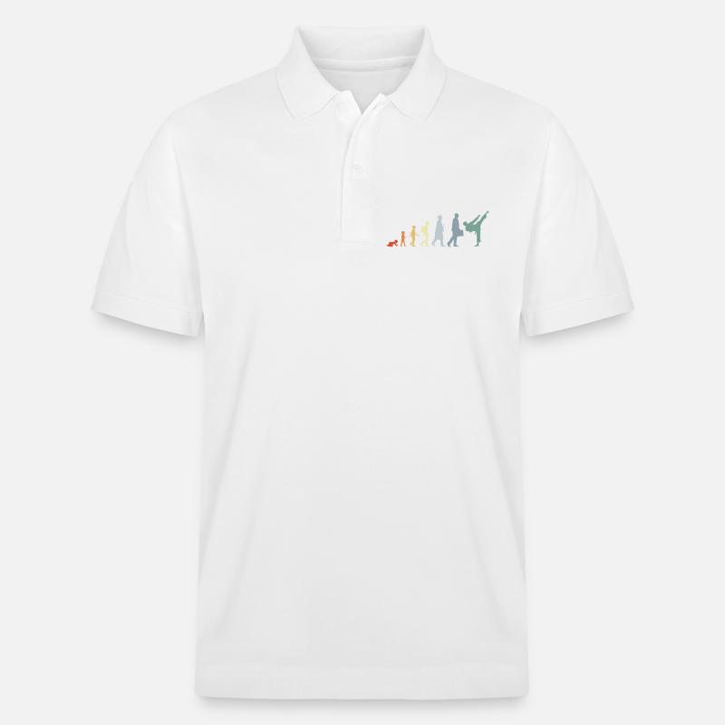 Rétro Karateka Evolution - Polo PREPSTER bio Stanley/Stella Unisexe - blanc