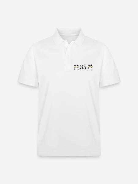 35e anniversaire 35e anniversaire numéro 35 - Polo PREPSTER bio Stanley/Stella Unisexe - blanc
