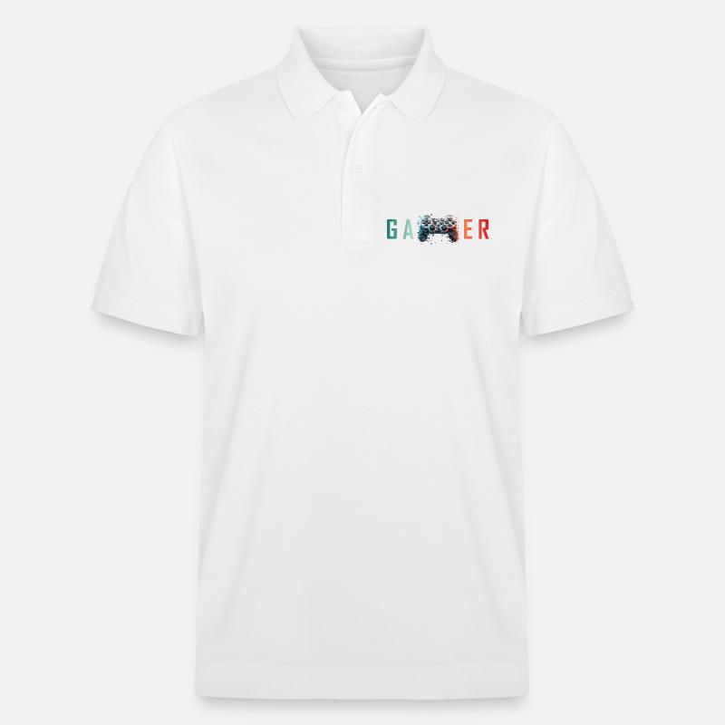 GAMER - Explosive Controller Design - Stanley/Stella Unisex Bio-Poloshirt PREPSTER - Weiß