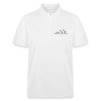 Man erntet, was man sät - Garten Doodle Kürbisse - Stanley/Stella Unisex Bio-Poloshirt PREPSTER - Weiß - Vorne - Roxy (174cm) & Andy (188cm)