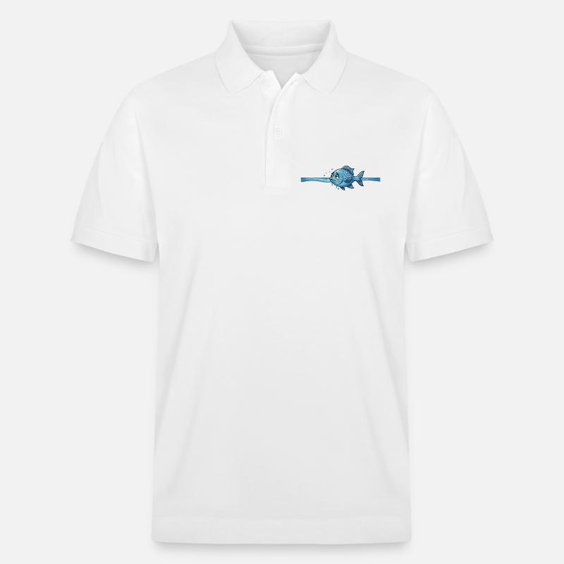 Fisch Meerestier - Stanley/Stella Unisex Bio-Poloshirt PREPSTER - Weiß