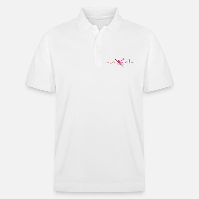 Boulderer Herzschlag Boulder Bouldern - Stanley/Stella Unisex Bio-Poloshirt PREPSTER - Weiß