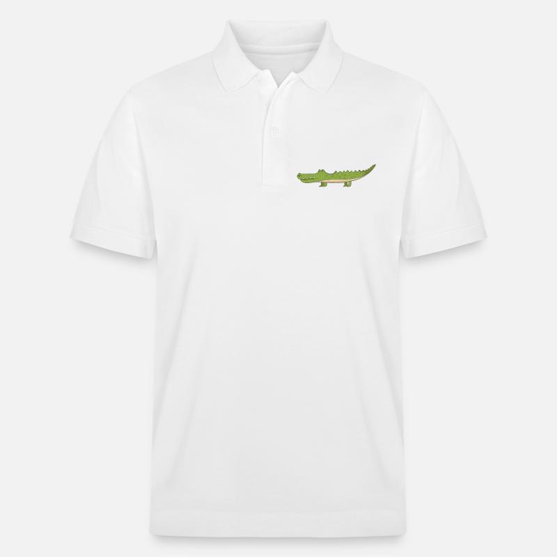 Krokodil - Stanley/Stella Unisex Bio-Poloshirt PREPSTER - Weiß
