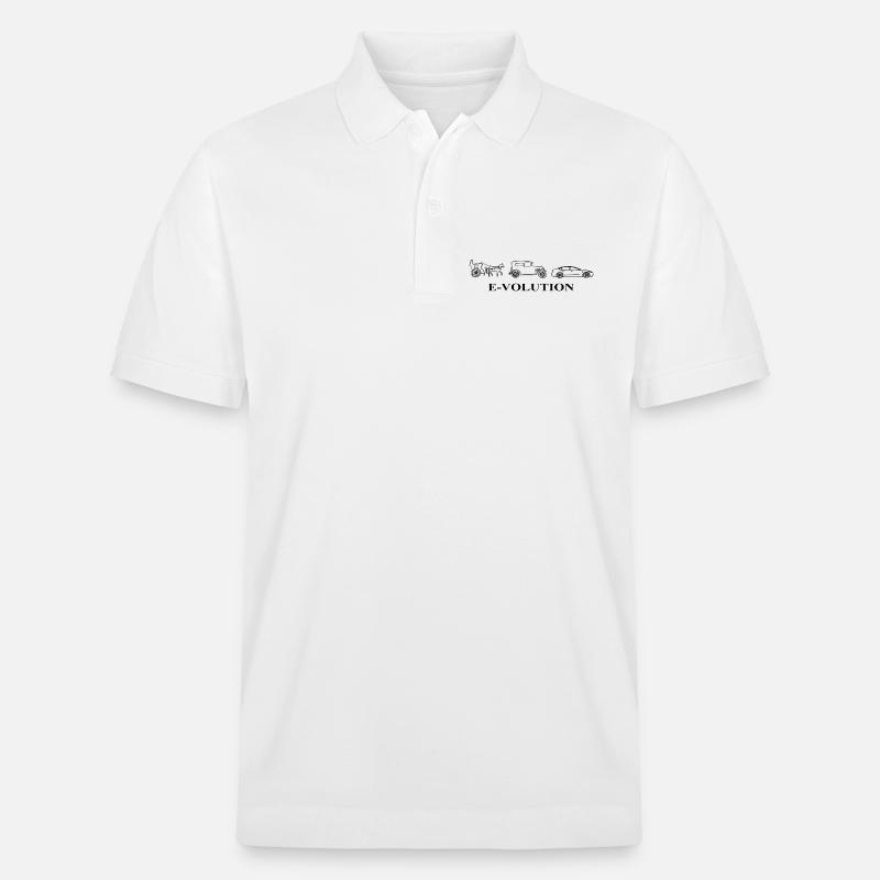 E-Volution Auto Evolution - Stanley/Stella Unisex Organic Polo Shirt PREPSTER - white