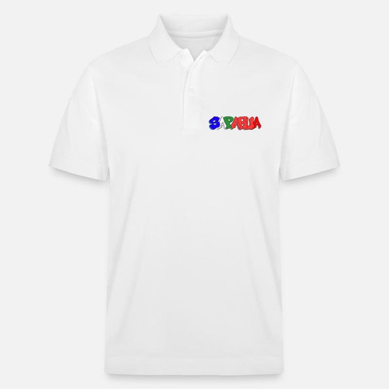 Saparua - Moluque 4 couleurs - Polo PREPSTER bio Stanley/Stella Unisexe - blanc