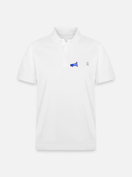 Megafon Text Template - Stanley/Stella Unisex Organic Polo Shirt PREPSTER - white