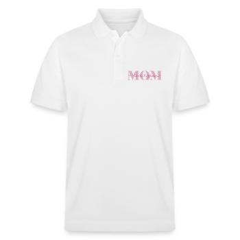 Love you Mom Declaration of Love Mother Love Mama - Stanley/Stella Unisex Organic Polo Shirt PREPSTER - white - Front - Roxy (174cm) & Andy (188cm)