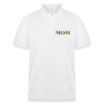 Love you Mom Declaration of Love Mother Love Mom - Stanley/Stella Unisex Organic Polo Shirt PREPSTER - white - Front - Roxy (174cm) & Andy (188cm)