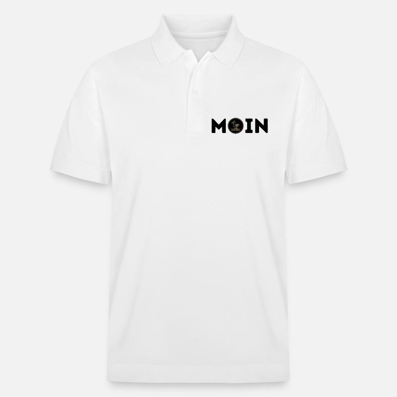Moin mit Möwe - Stanley/Stella Unisex Bio-Poloshirt PREPSTER - Weiß