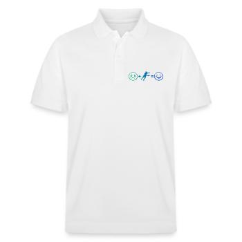 Idée d’entraîneur de pickleball pour les fans de pickleball - Polo PREPSTER bio Stanley/Stella Unisexe - blanc - Devant - Roxy (174cm) & Andy (188cm)