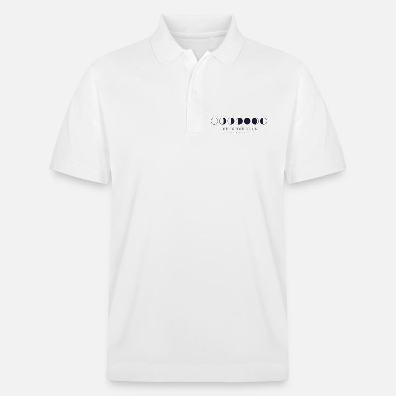 She is the moon - Stanley/Stella Unisex Bio-Poloshirt PREPSTER - Weiß