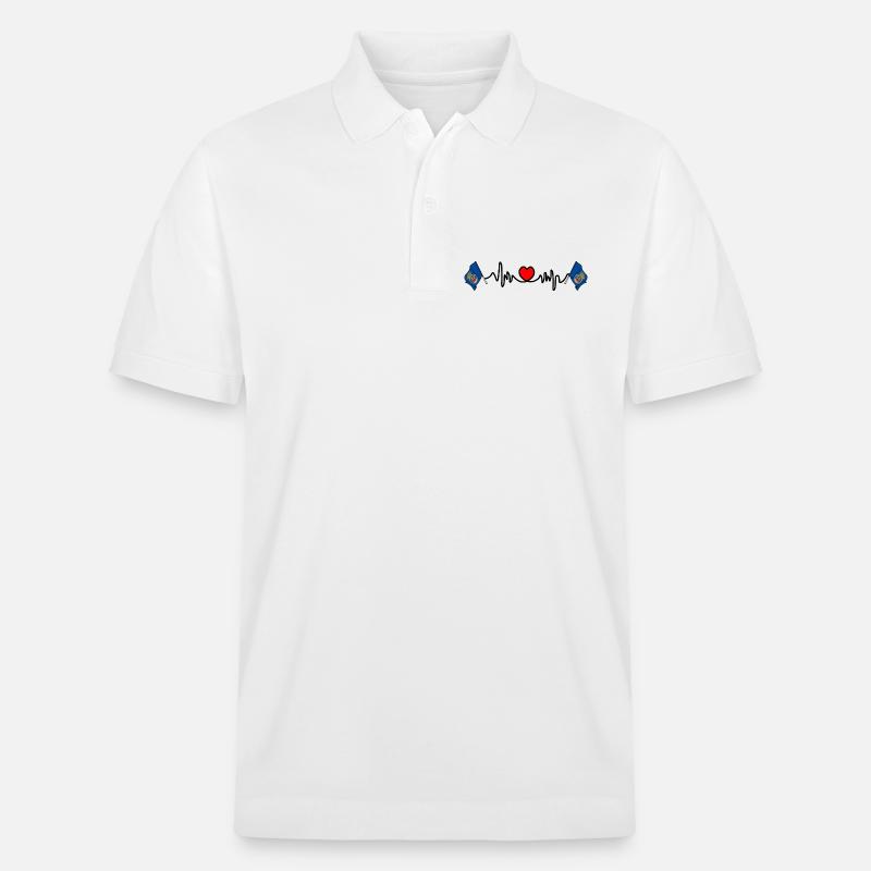 Herzfrequenz-Cardio aus Oslo - Stanley/Stella Unisex Bio-Poloshirt PREPSTER - Weiß