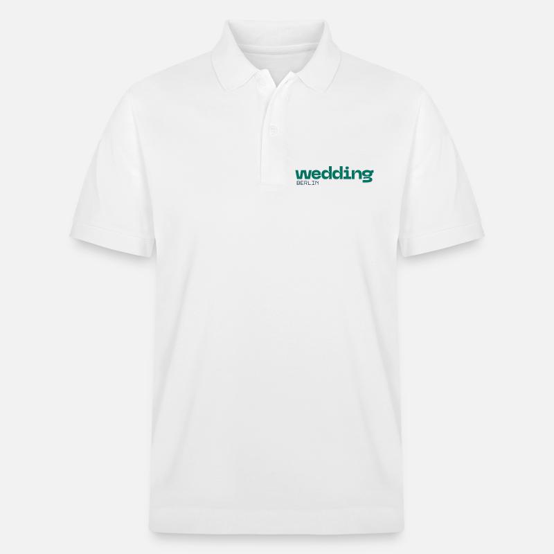Wedding Berlin - Schönes, schlichtes Design - Stanley/Stella Unisex Bio-Poloshirt PREPSTER - Weiß