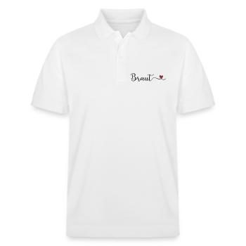 Braut - Stanley/Stella Unisex Bio-Poloshirt PREPSTER - Weiß - Vorne - Roxy (174cm) & Andy (188cm)