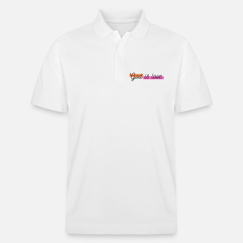 Dieu est amour - Polo PREPSTER bio Stanley/Stella Unisexe - blanc