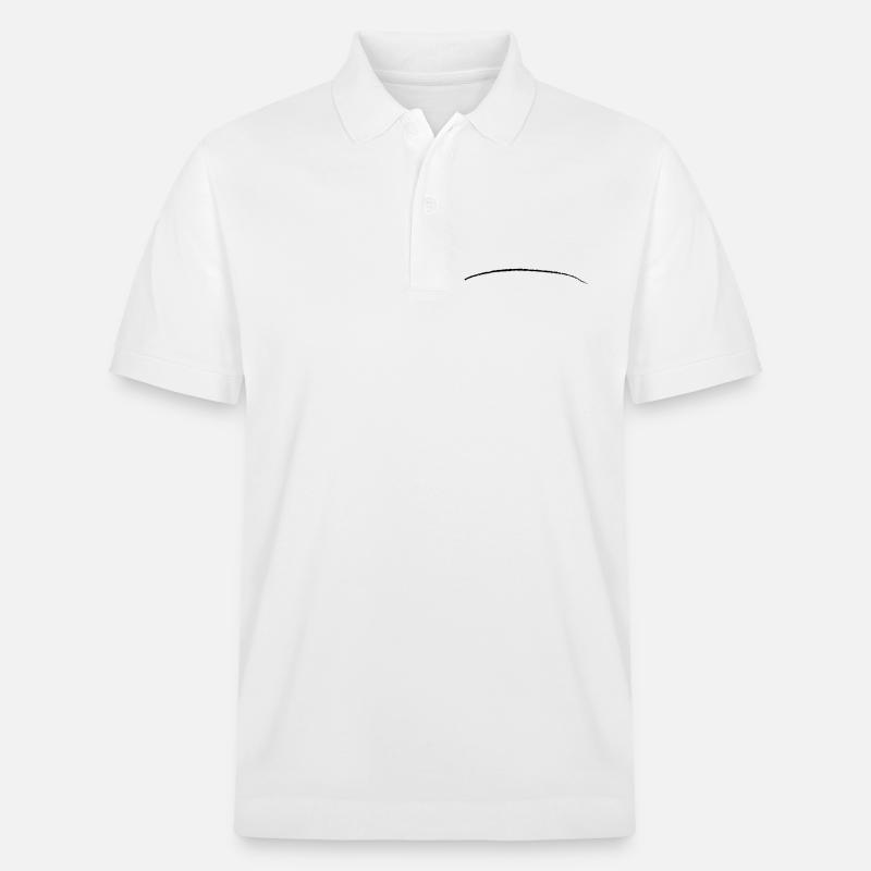 gebogener Strich Pinselstrich Unterstrich Linie - Stanley/Stella Unisex Bio-Poloshirt PREPSTER - Weiß