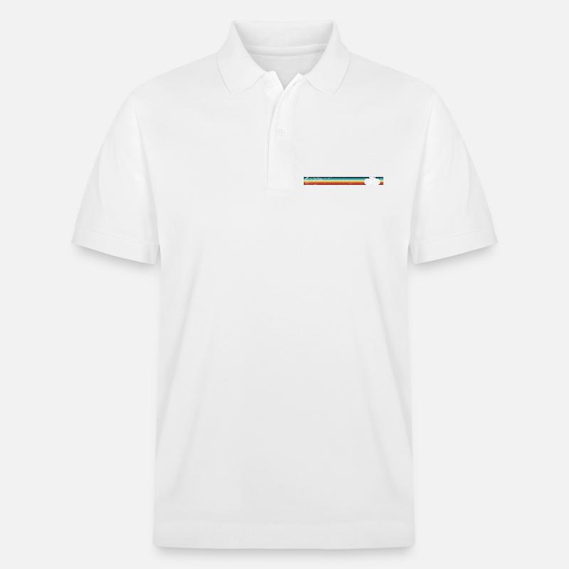 Conception de vélo à rayures arc-en-ciel - Polo PREPSTER bio Stanley/Stella Unisexe - blanc