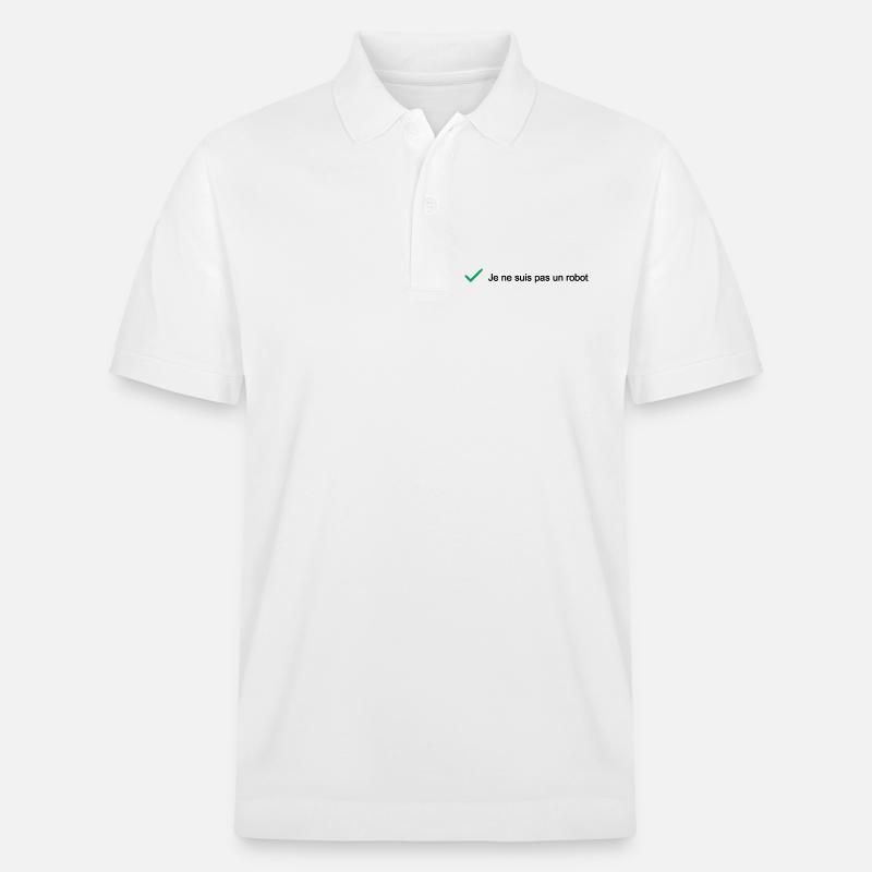 ICH BIN KEIN ROBOTER! (ES) - Stanley/Stella Unisex Bio-Poloshirt PREPSTER - Weiß