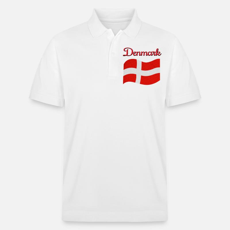 Drapeau du Danemark - Polo PREPSTER bio Stanley/Stella Unisexe - blanc