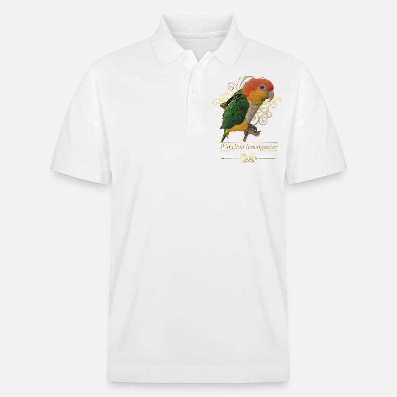Der orangeköpfige Caique - Stanley/Stella Unisex Bio-Poloshirt PREPSTER - Weiß