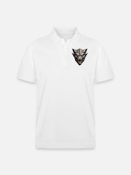 Portræt af en smuk gargoyle - Stanley/Stella PREPSTER økologisk unisex poloshirt - hvid