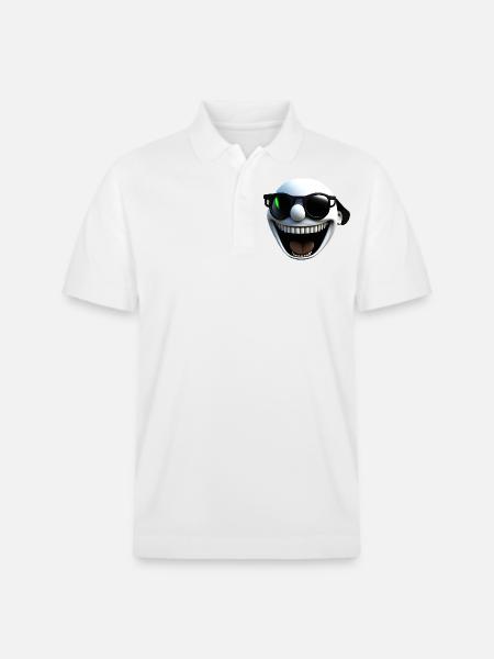 Lachendes Gesicht - Stanley/Stella Unisex Bio-Poloshirt PREPSTER - Weiß