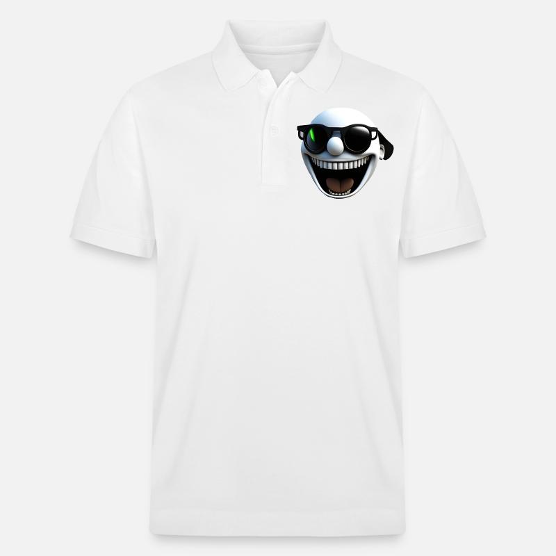 Lachendes Gesicht - Stanley/Stella Unisex Bio-Poloshirt PREPSTER - Weiß