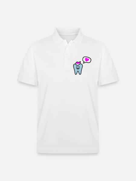 zahn punk zahnarzt dentist - Stanley/Stella Unisex Organic Polo Shirt PREPSTER - white
