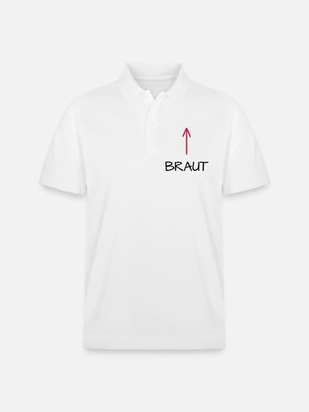 Braut Junggesellenabschied Junggesellin Pfeil - Stanley/Stella Unisex Bio-Poloshirt PREPSTER - Weiß