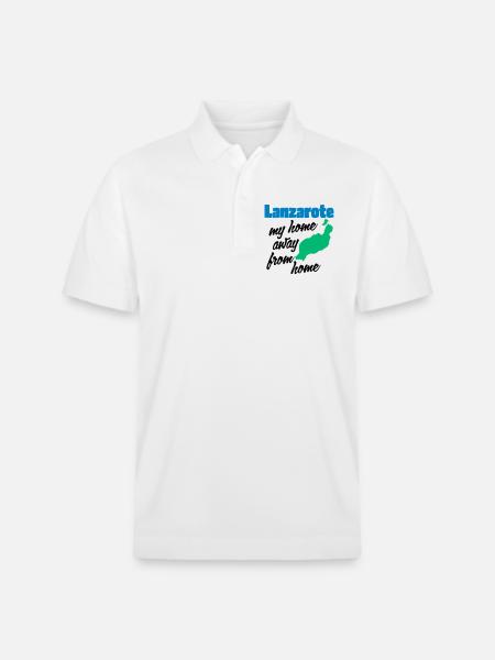 Lanzarote, mein zweites Zuhause - Stanley/Stella Unisex Bio-Poloshirt PREPSTER - Weiß