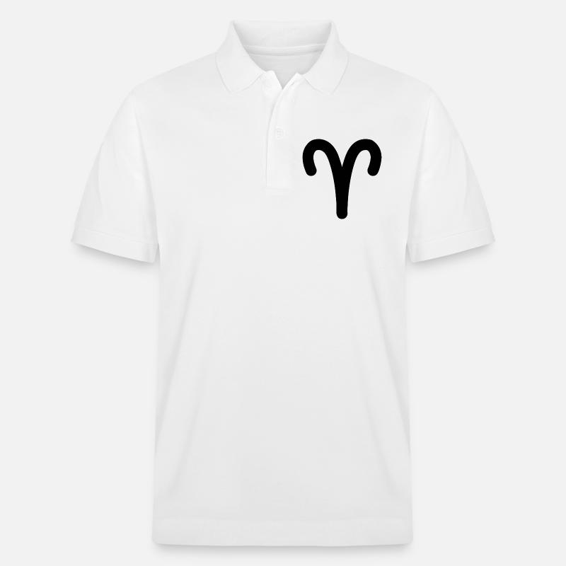 Widder Sternzeichen Widder - Stanley/Stella Unisex Bio-Poloshirt PREPSTER - Weiß