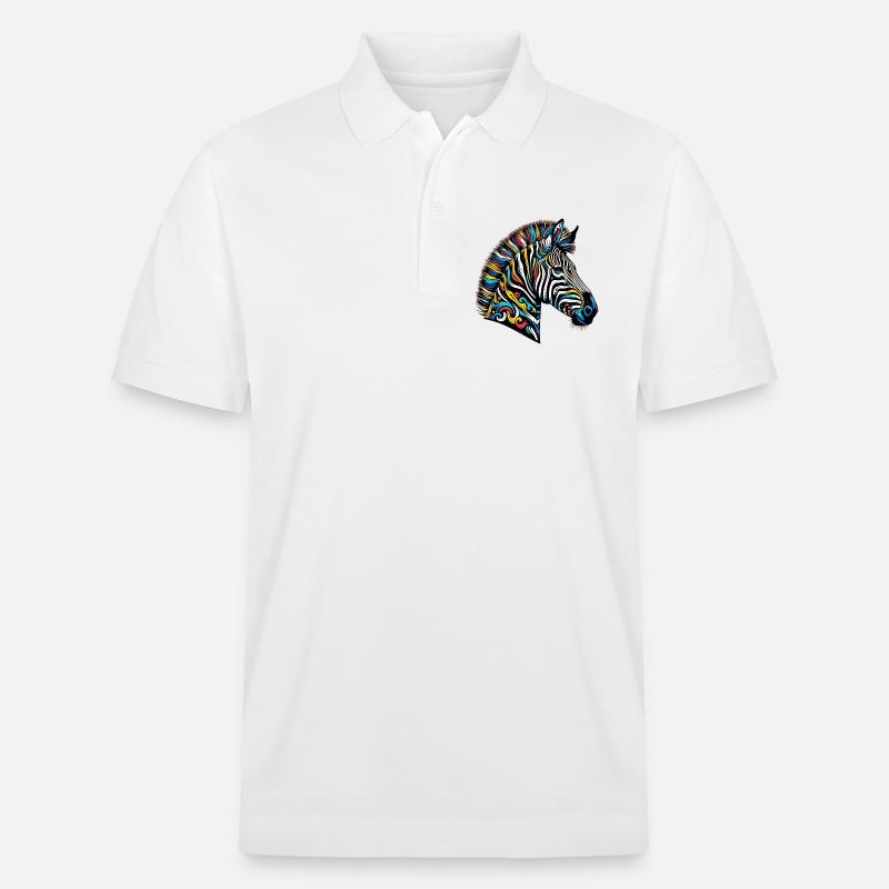 Zebra - Stanley/Stella Unisex Bio-Poloshirt PREPSTER - Weiß