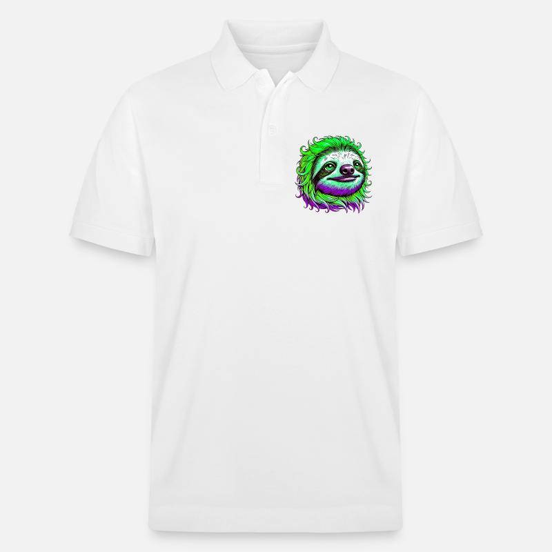 Faultier - Stanley/Stella Unisex Bio-Poloshirt PREPSTER - Weiß