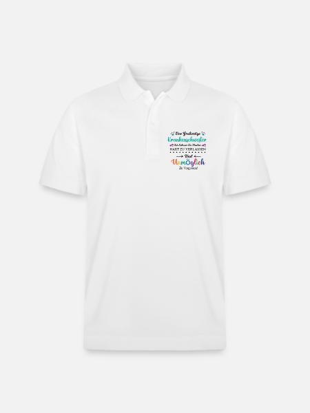 Krankenschwester Beruf Spruch Abschied Geschenk - Stanley/Stella Unisex Bio-Poloshirt PREPSTER - Weiß