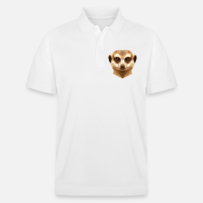 Suricate Suricate Douce Mangouste Suricate - Polo PREPSTER bio Stanley/Stella Unisexe - blanc