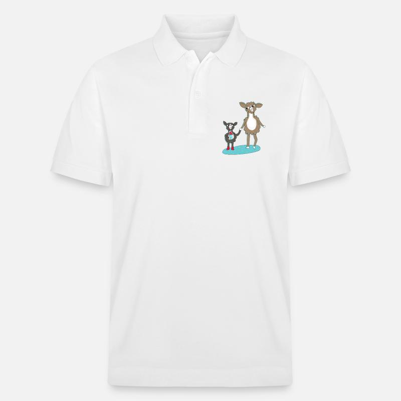 Lama Einschulung - Stanley/Stella Unisex Bio-Poloshirt PREPSTER - Weiß