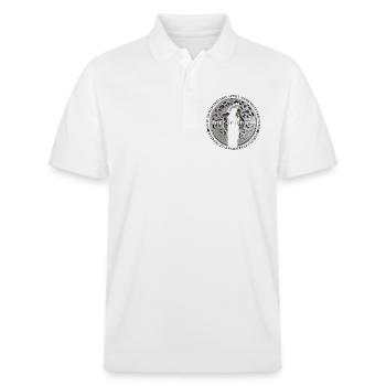 Säulenmarie - Stanley/Stella Unisex Bio-Poloshirt PREPSTER - Weiß - Vorne - Roxy (174cm) & Andy (188cm)