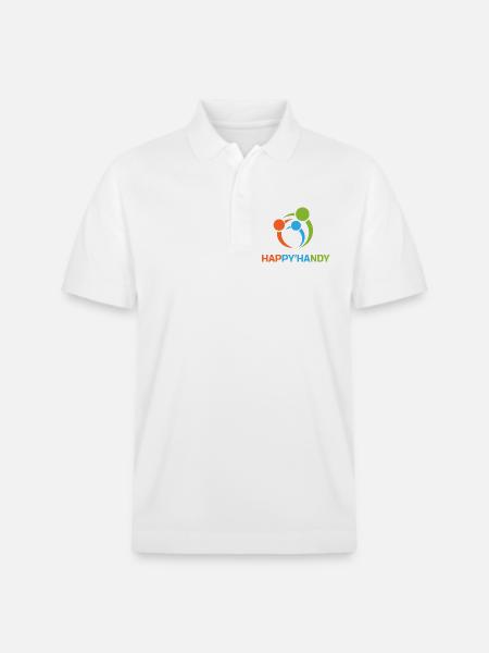 Bunter Kreis gegenseitiger Hilfe - Stanley/Stella Unisex Bio-Poloshirt PREPSTER - Weiß