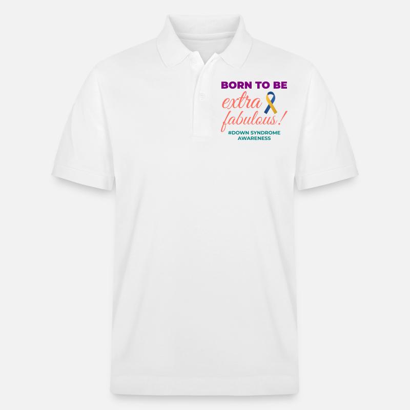 Down-Syndrom-Bewusstsein Extra fabelhaft - Stanley/Stella Unisex Bio-Poloshirt PREPSTER - Weiß