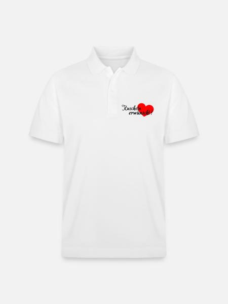 Kuscheln, Kuschelzeit, nur kuscheln, knuddeln - Stanley/Stella Unisex Bio-Poloshirt PREPSTER - Weiß