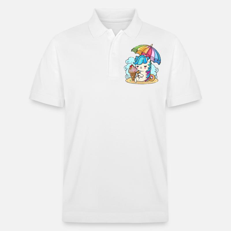 Einhorn-Träume - Stanley/Stella Unisex Bio-Poloshirt PREPSTER - Weiß